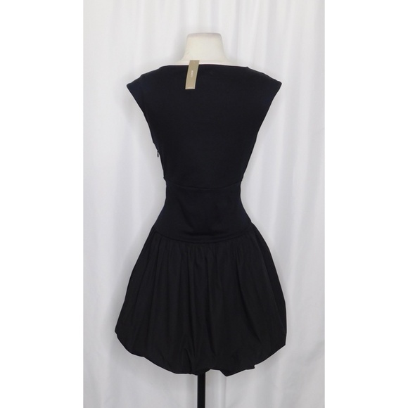 NWT!! J. CREW Bubble-Hem Mixy Dress Solid Black Mini Poplin Bubble Hem Small - Picture 9 of 16